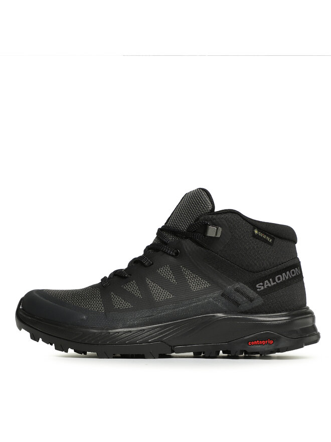 Salomon Bakancs Salomon Outrise Mid Gtx W L47160500 Fekete