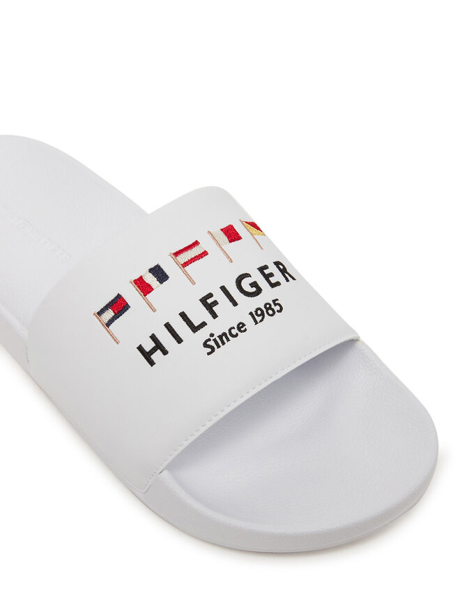 Tommy Hilfiger Chanclas Tommy Hilfiger Flags Pool Slide FM0FM05431 Blanco