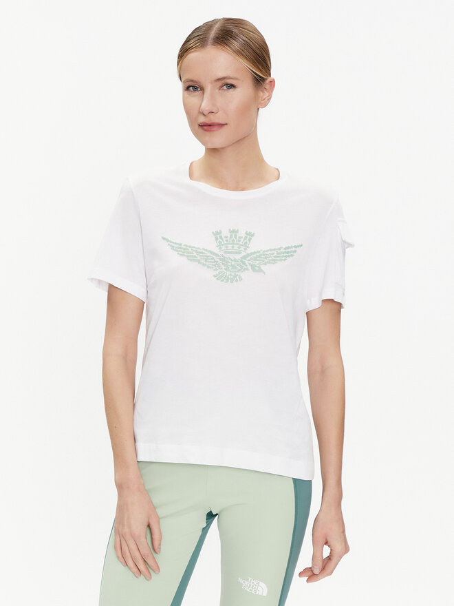 Aeronautica Militare Aeronautica Militare T-Shirt 241TS2223DJ510 Weiß Comfort Fit