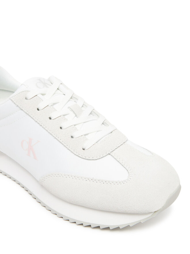 Calvin Klein Jeans Sportcipők Calvin Klein Jeans Runner Laceup Mg Nylon Mix YW0YW01828 Fehér