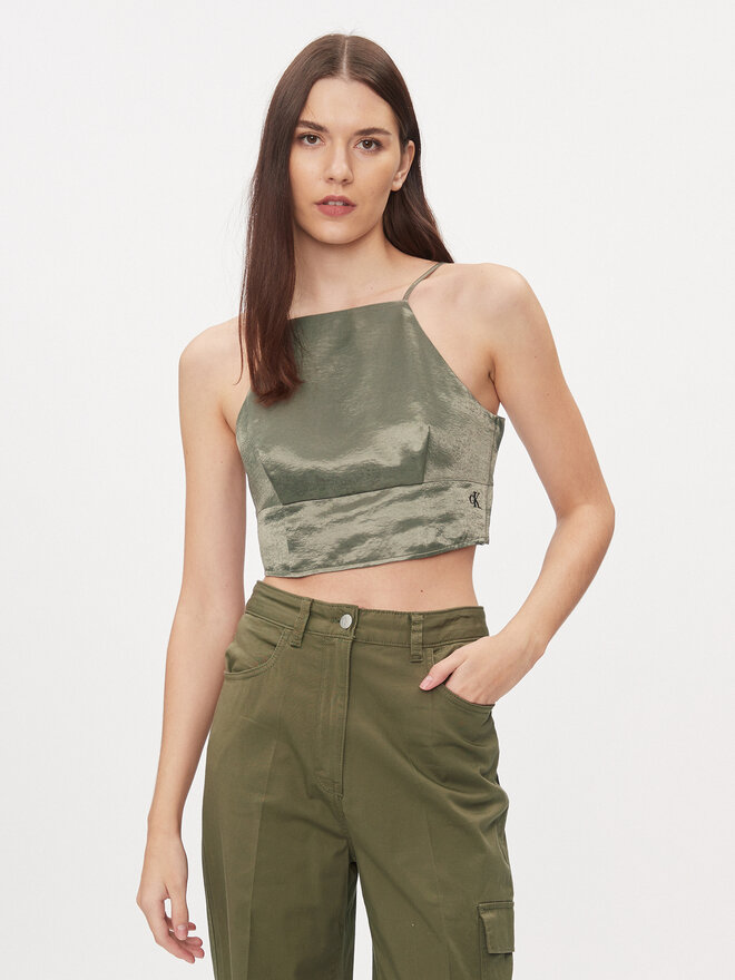 Calvin Klein Jeans Calvin Klein Jeans Top J20J222903 Verde Slim Fit