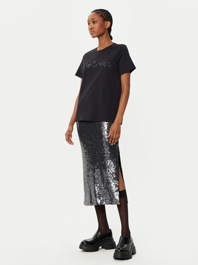 Weekend Max Mara Weekend Max Mara Marškinėliai Vello 2515971051 Juoda Regular Fit
