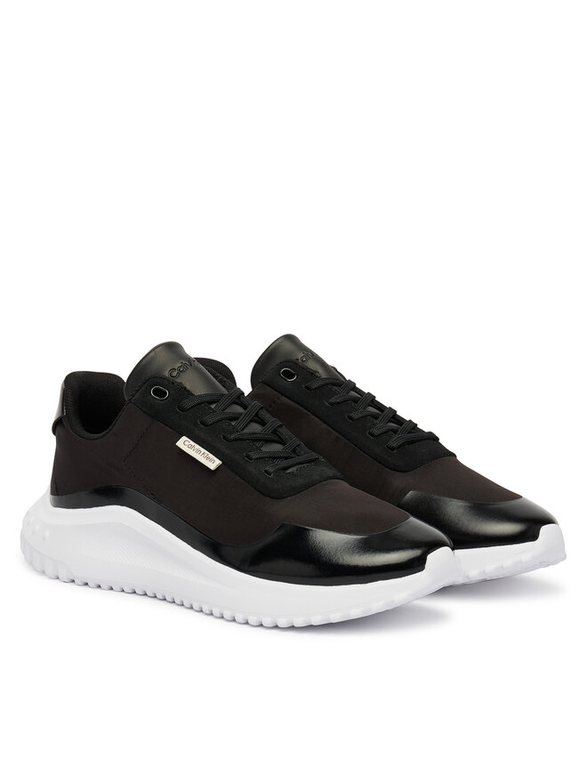 Calvin Klein Сникърси Calvin Klein Eva Runner Lace Up Mat Mix YW0YW02016 Черен