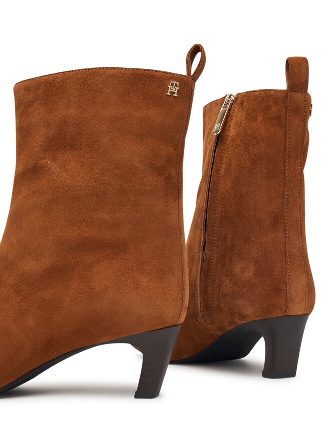 Tommy Hilfiger Stiefeletten Tommy Hilfiger Kitten Heel Suede Ankle Boot FW0FW09670 Orange