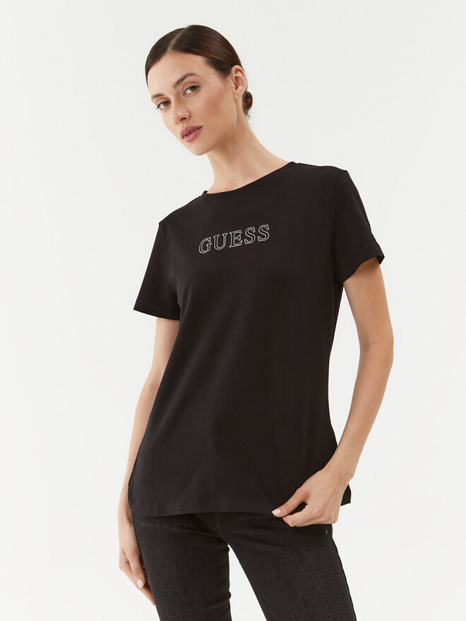 Guess Guess Majica V3BI11 J1314 Črna Regular Fit