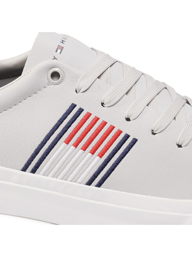 Sneakers Tommy Hilfiger Corporate Leather Sneaker FM0FM02853 Grau eschuhe
