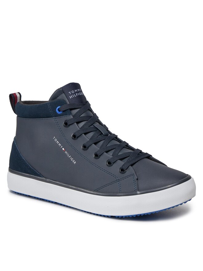 Sneakers Tommy Hilfiger Th Hi Vulc Cleat Lth Mix FM0FM04883 Bleu marine chaussures