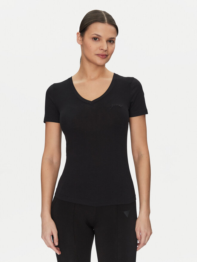 Guess Guess T-Shirt O5GI00 KBBU1 Μαύρο Boxy Fit