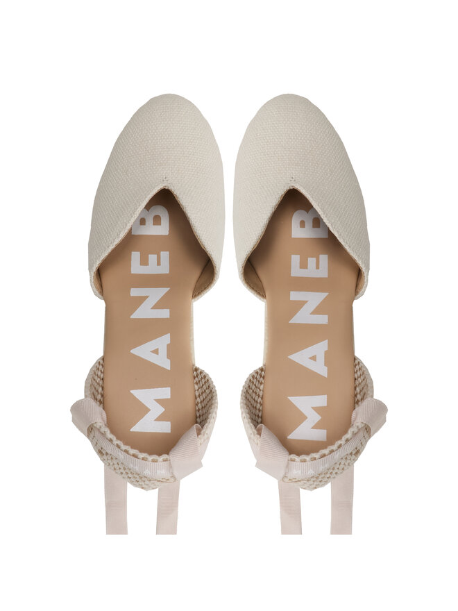 Manebi Еспадрильї Manebi Shaped Wedge Espadrilles O 7.0 WH Écru