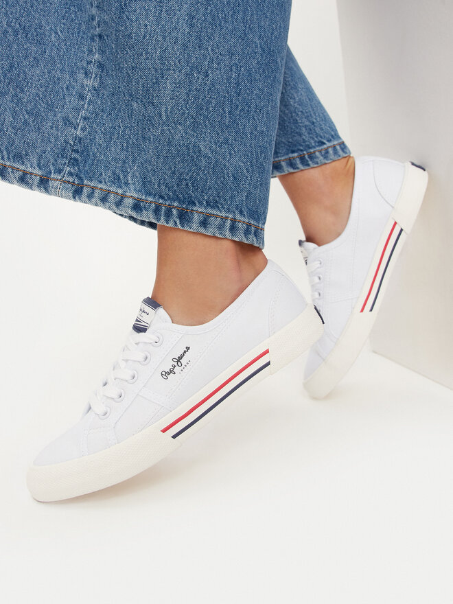 Pepe Jeans Tenisky Pepe Jeans Brady W Basic PLS31287 Biela
