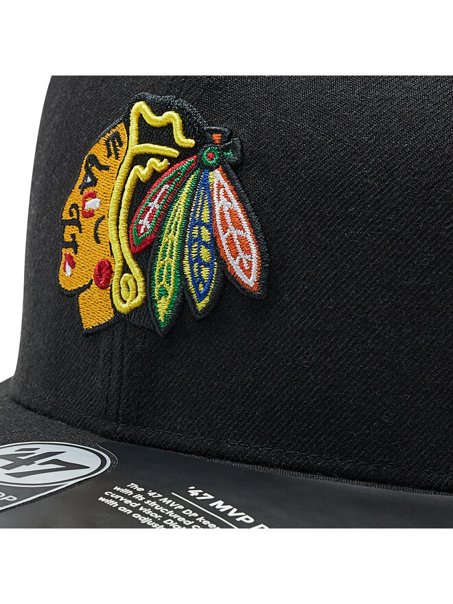 47 Brand Gorra con visera 47 Brand Nhl Chicago Blackhawks H-CLZOE04WBP-BKB Negro