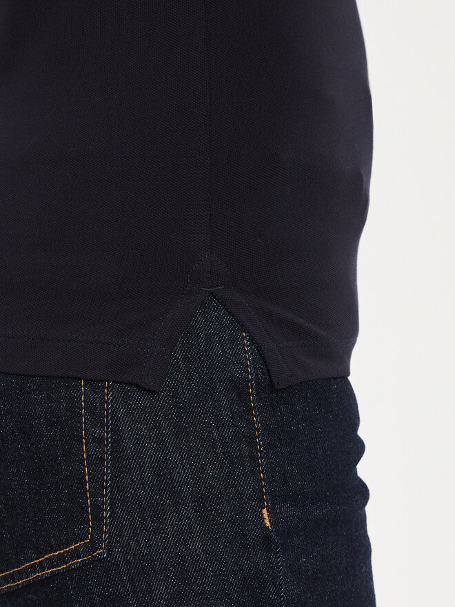 Tommy Hilfiger Tommy Hilfiger Pólóing Script WW0WW43624 Sötétkék Slim Fit