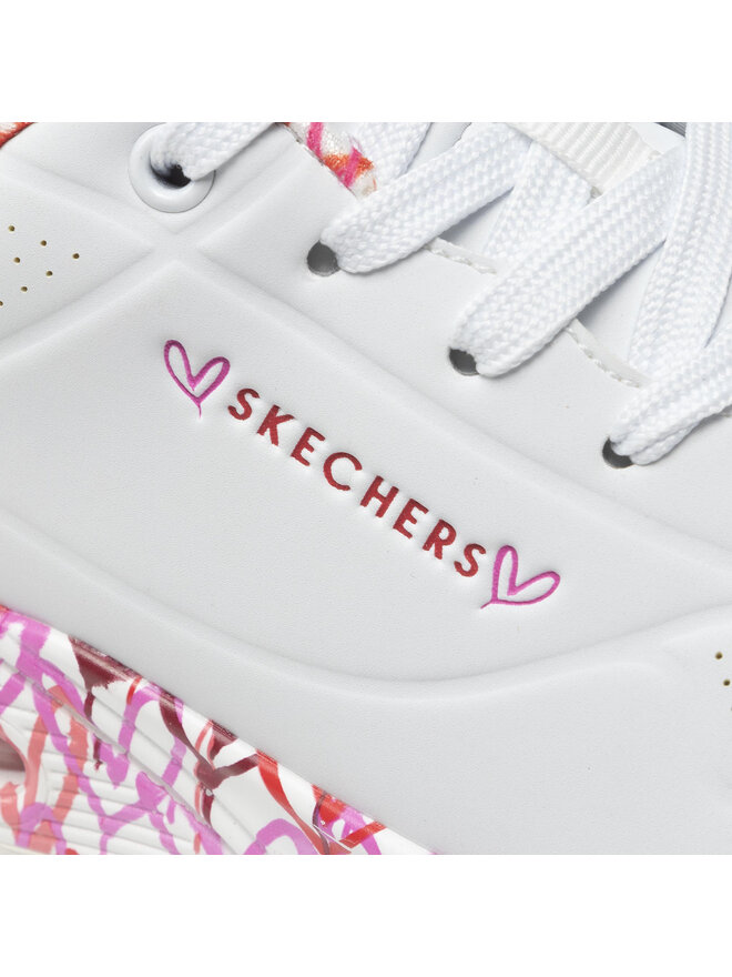 Skechers Sneakersy Skechers Uno Loving Love 155506/WRPK Bílá