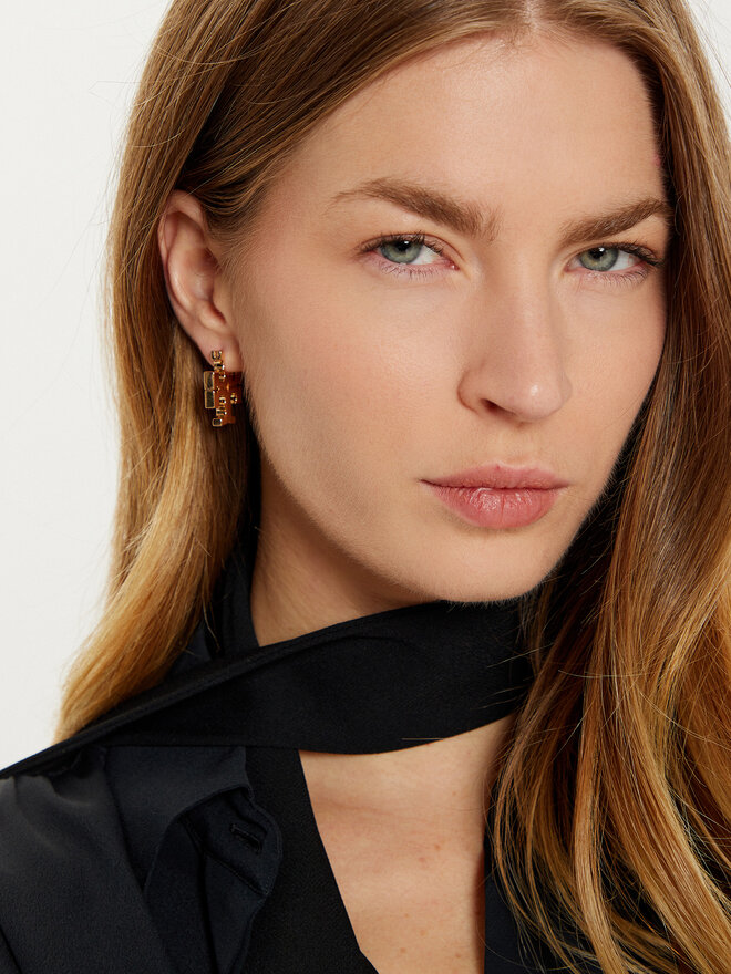 Tory Burch Orecchini Tory Burch Eleanor Hidden Hoop Earring 157956 Oro