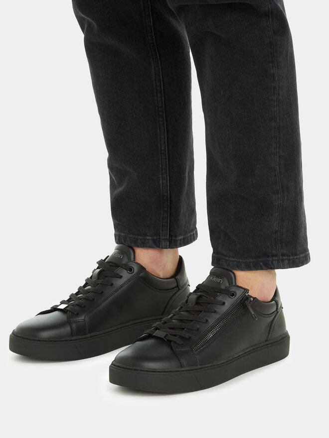Снікерcи Calvin Klein Low Top Lace Up W/Zip Rubb HM0HM01268 Чорний |  evzuttya.com.ua