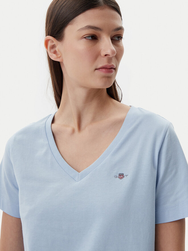 Gant Gant Marškinėliai Shield 4200750 Mėlyna Regular Fit