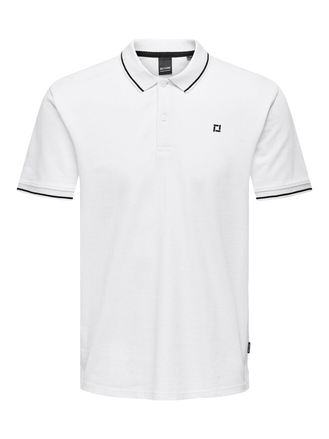 Only & Sons Only & Sons Pólóing Fletcher 22024827 Fehér Regular Fit