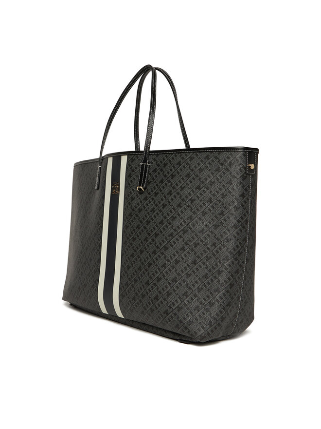 Tommy Hilfiger Táska Tommy Hilfiger Th Monoplay Le Maxi Tote AW0AW17697 Fekete