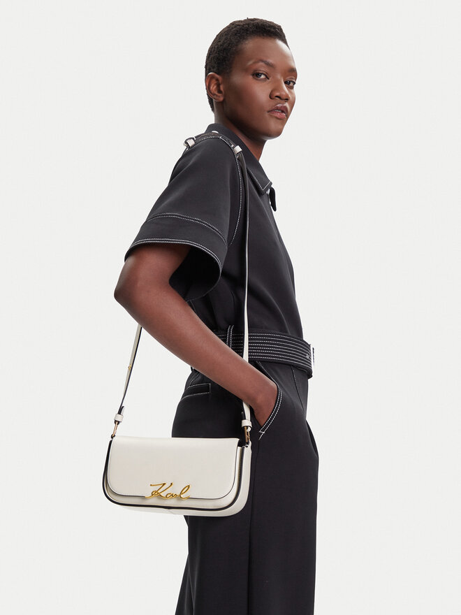 KARL LAGERFELD Ročna torba KARL LAGERFELD A1W30039 Écru