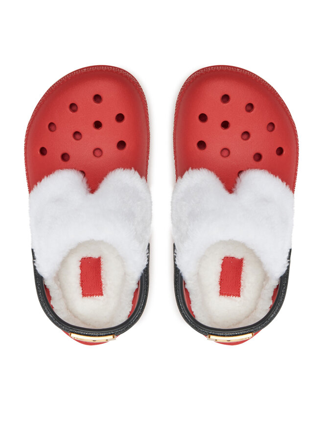 Crocs Pantoletten Crocs Classic Lined Santa Clog 210933 Rot