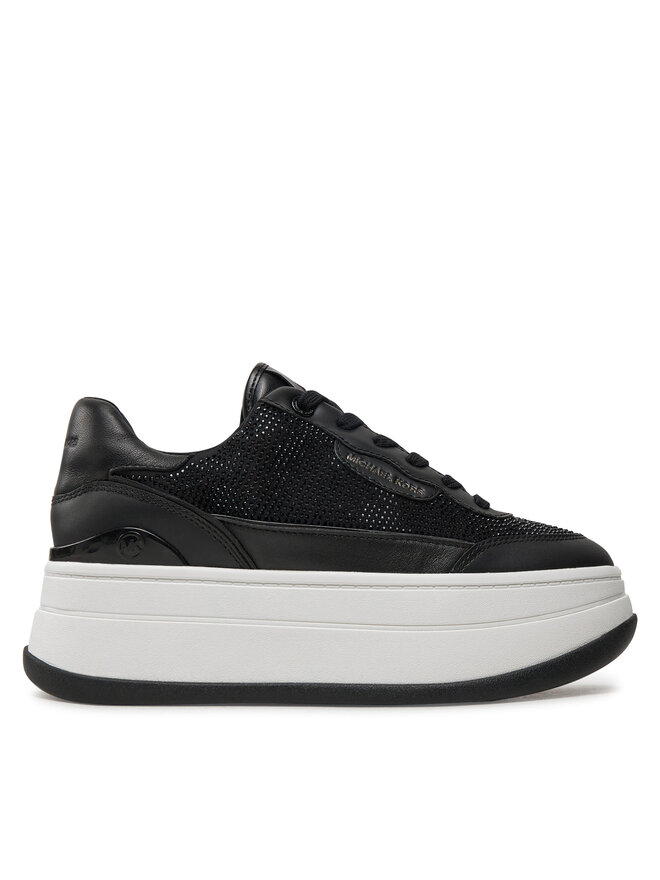 Sneakers MICHAEL Michael Kors Hayes Embellished Leather Sneaker 43F4HYFS1D Noir chaussures