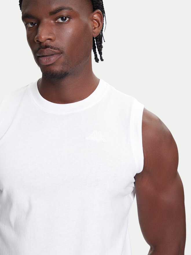 Kappa Kappa Tank top marškinėliai Logo Corpo Cadwal 303HZB0 Balta Regular Fit