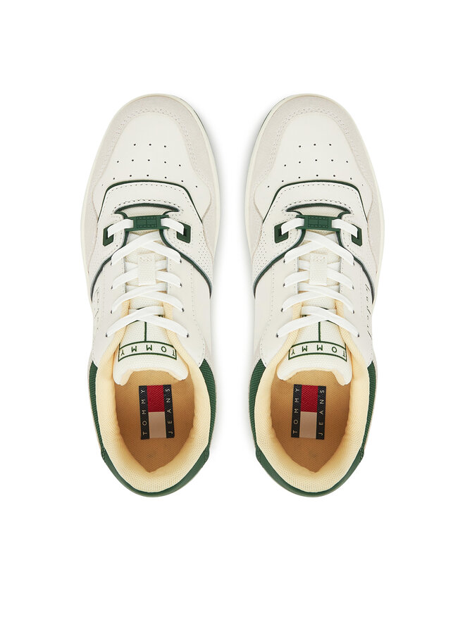 Tommy Jeans Sneakersy Tommy Jeans Tjw Retro Basket Washed Suede EN0EN02773 Biały