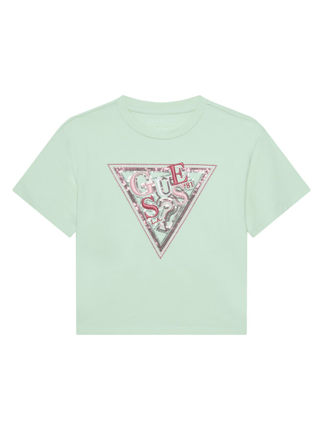 Guess Guess Marškinėliai J5GI04 K6YW4 Žalia Regular Fit
