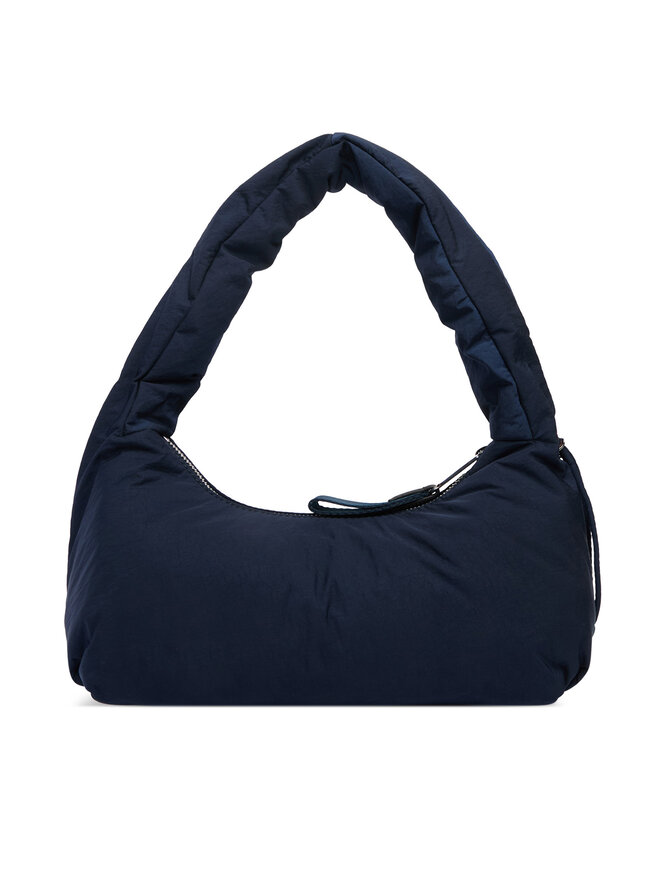Tommy Jeans Handtasche Tommy Jeans Metal Logo Padded Strap Shoulder Bag AW0AW18583 Dunkelblau