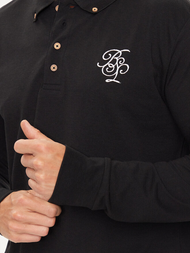 Brave Soul Brave Soul Polo MLT-412KLAY Crna Regular Fit