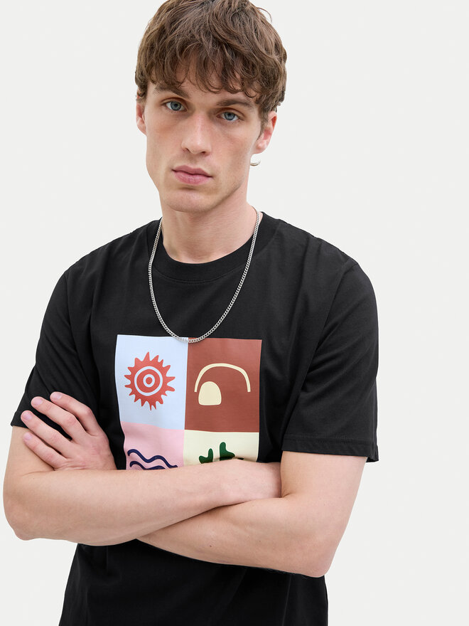 Jack&Jones Jack&Jones Majica Canggu 12277220 Črna Regular Fit