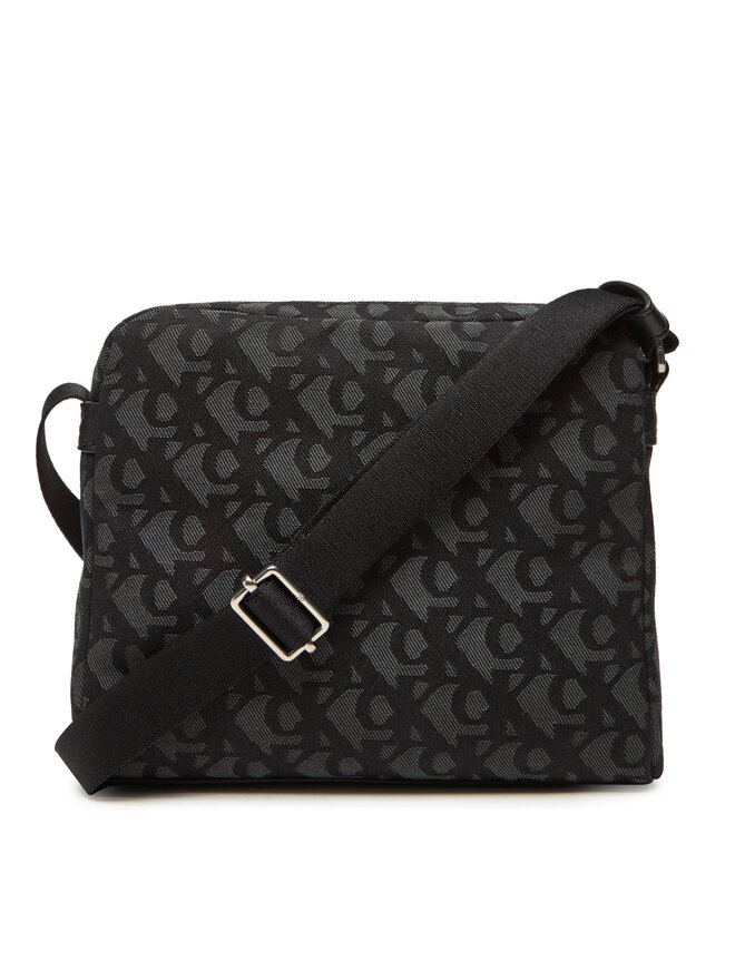 Calvin Klein Τσαντάκι Calvin Klein Slouched Monogram Mini Zip Fligh LV04G3175G Μαύρο