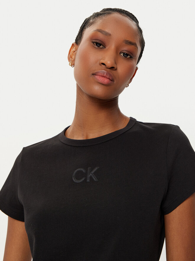 Calvin Klein Calvin Klein Футболка Satin K20K207974 Чорний Regular Fit