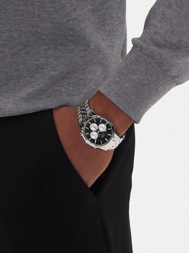 Daniel Wellington Ročna ura Daniel Wellington Iconic Chronograph DW00100873 Srebrna