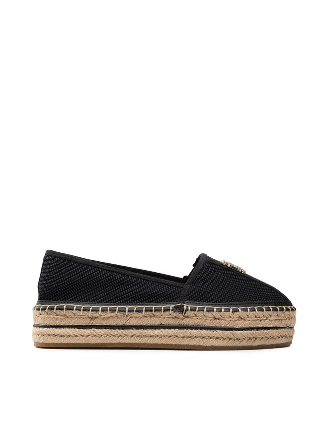 Tommy Hilfiger Espadrilles Tommy Hilfiger Th Mesh Flatform Espadrille FW0FW05789 Schwarz