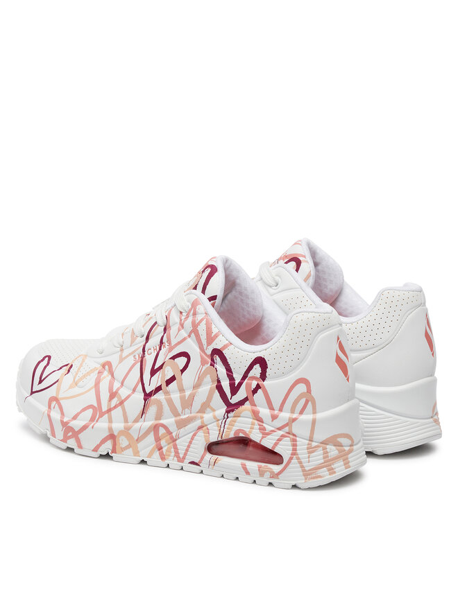 Skechers Αθλητικά Skechers Uno - Dripping In Love 155507/WCRL Λευκό