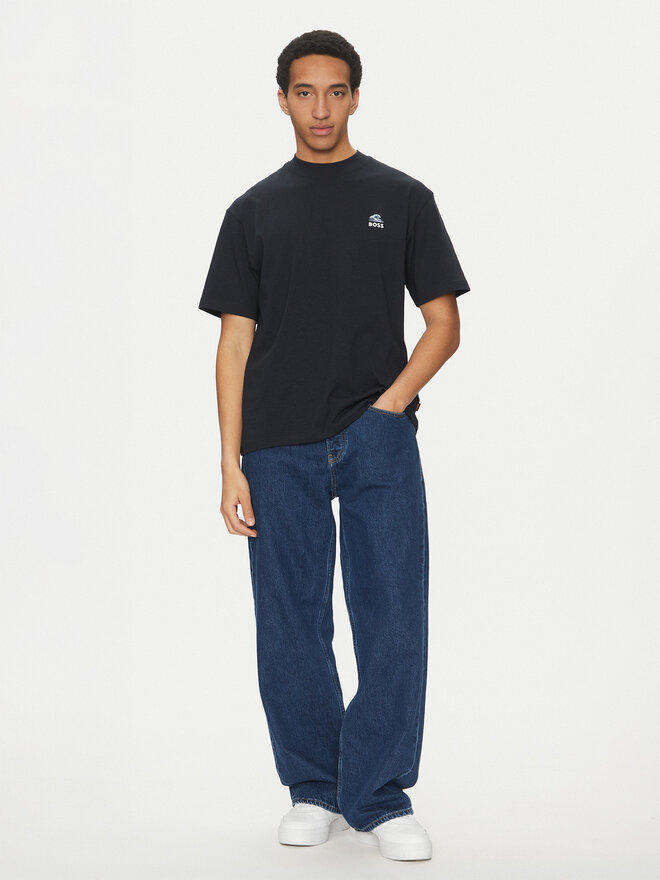 BOSS BOSS T-Shirt Numbers 50540520 Dunkelblau Relaxed Fit