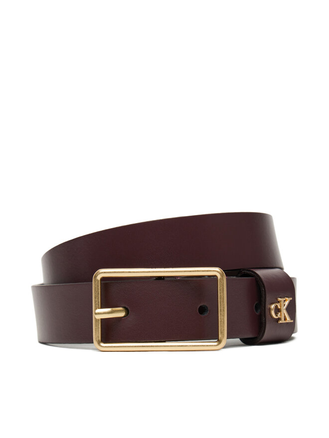Calvin Klein Ζώνη Γυναικεία Calvin Klein Square Buckle Ck Loop 25Mm LV04F7050G Μπορντό