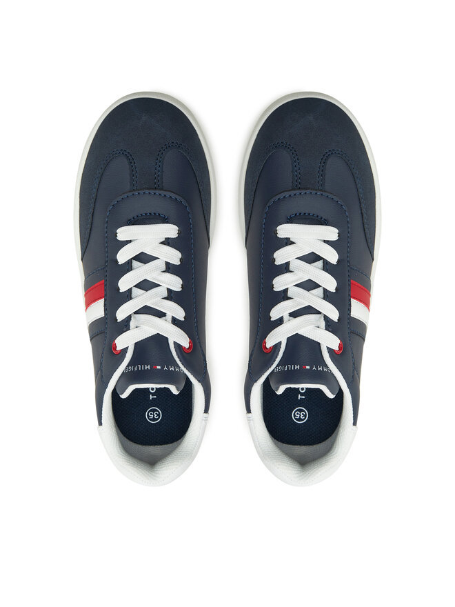 Tommy Hilfiger Снікерcи Tommy Hilfiger Stripe Low Cut Lace-Up Sneaker T3X9-33851-1269 S Cиній