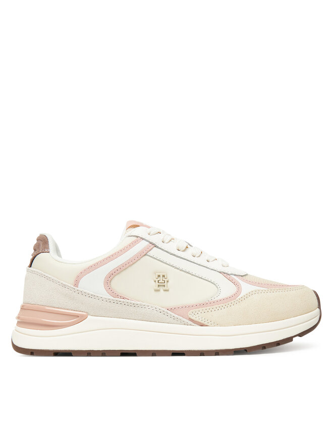 Tommy Hilfiger Сникърси Tommy Hilfiger Casual Fashion Runner Mix FW0FW08693 Екрю