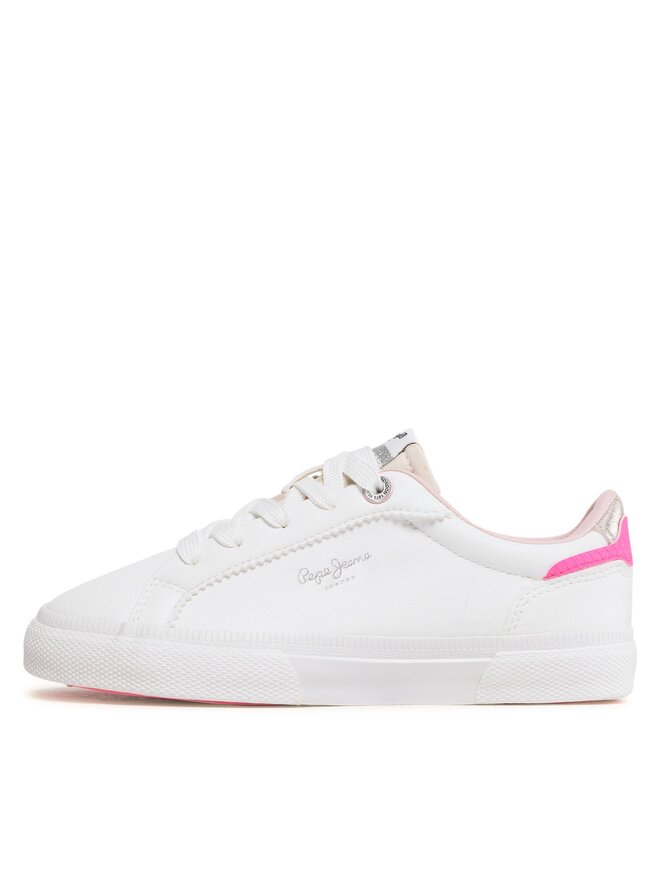 Pepe Jeans Πάνινα παπούτσια Pepe Jeans Kenton Basic Girl PGS30549 Λευκό