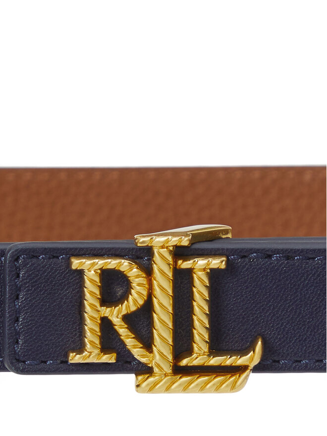 LAUREN RALPH LAUREN Ζώνη Γυναικεία LAUREN RALPH LAUREN Logo Reversible Embossed Skinny Belt 412959135002 Σκούρο μπλε