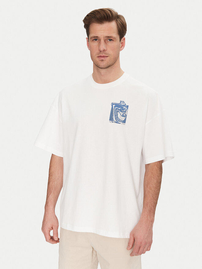 Resteröds Resteröds T-Shirt Dev 20251 2055 Weiß Regular Fit