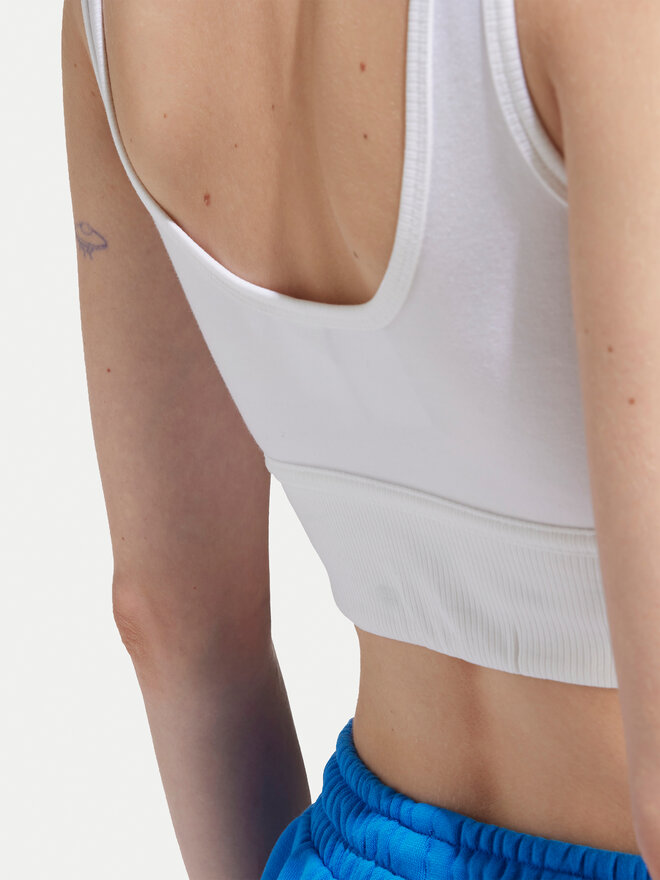 adidas adidas Σουτιέν τοπ adicolor Trefoil IN4116 Λευκό