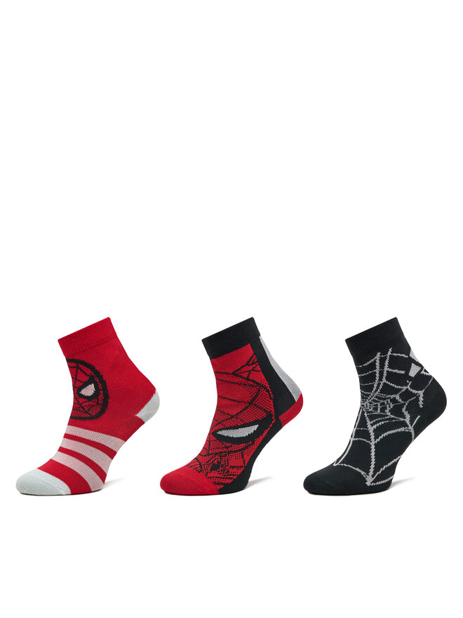 adidas Set 3 parov otroških visokih nogavic adidas Marvel Spider-Man JG5787 Rdeča