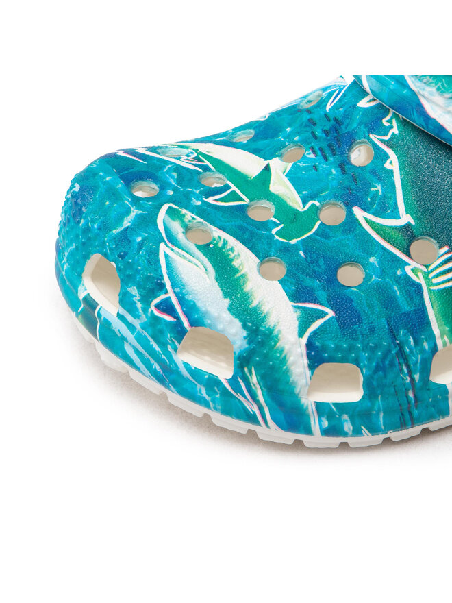 Pantoletten Crocs Classic Pool Party Clog K 207826 Blau | eschuhe.de