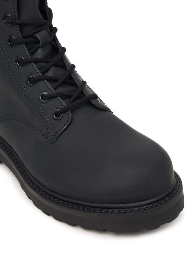 Tommy Jeans Schnürschuhe Tommy Jeans Archive '01 Rubber Lace Boot EM0EM01781 Schwarz
