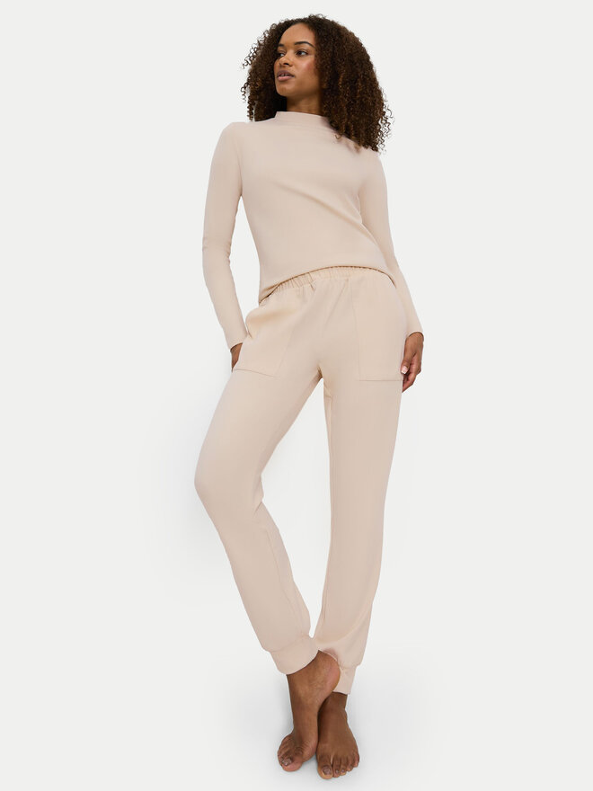 Triumph Triumph Spodnji del pižame Smart Thermal 10221479 Bež Regular Fit
