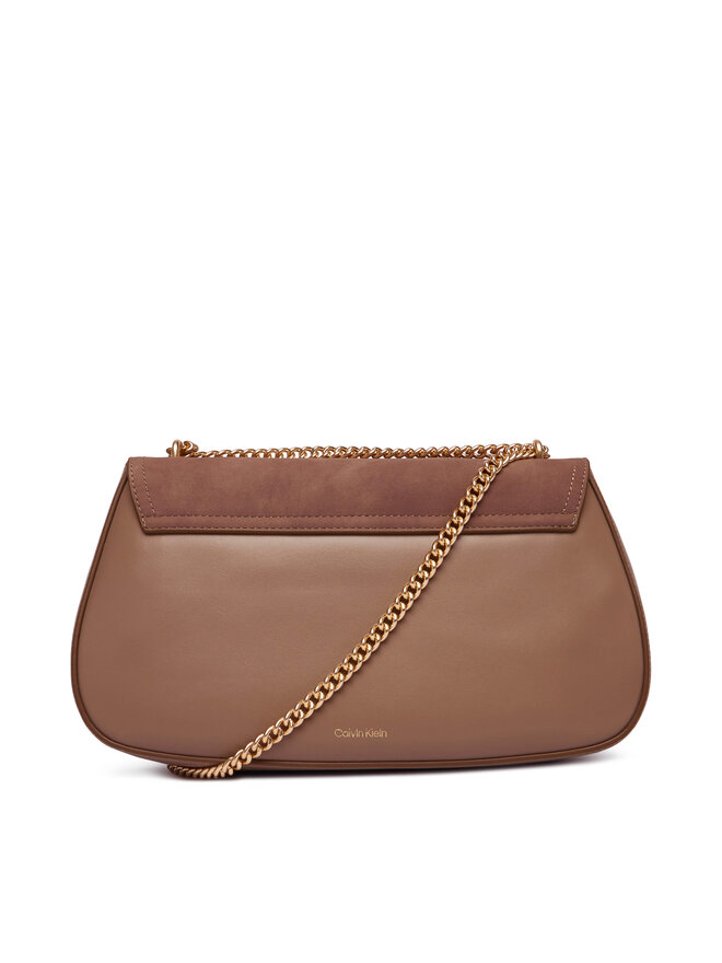 Calvin Klein Handtasche Calvin Klein Ck Conv Chain Brushed Medium Bag LV04F3407G Beige