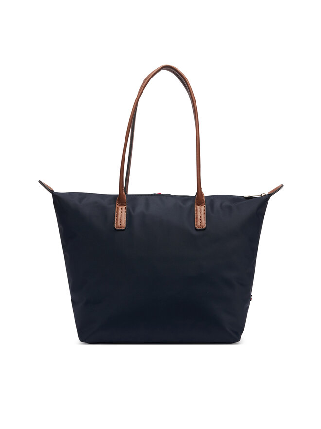 Tommy Hilfiger Handtasche Tommy Hilfiger Popette Tote Corp AW0AW19027 Dunkelblau